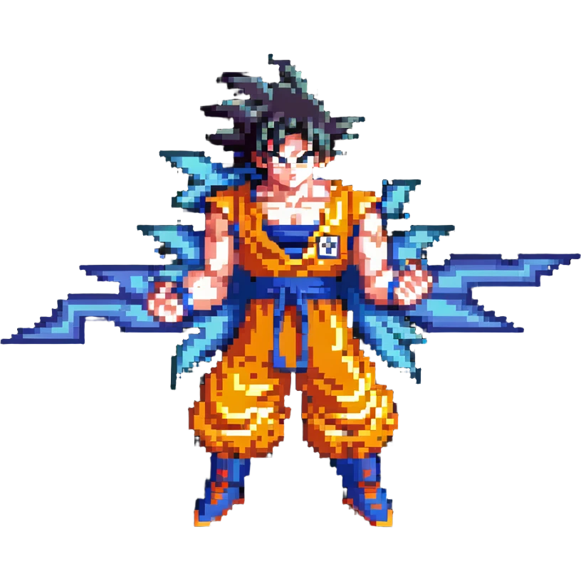 Goku with energy aura emoji