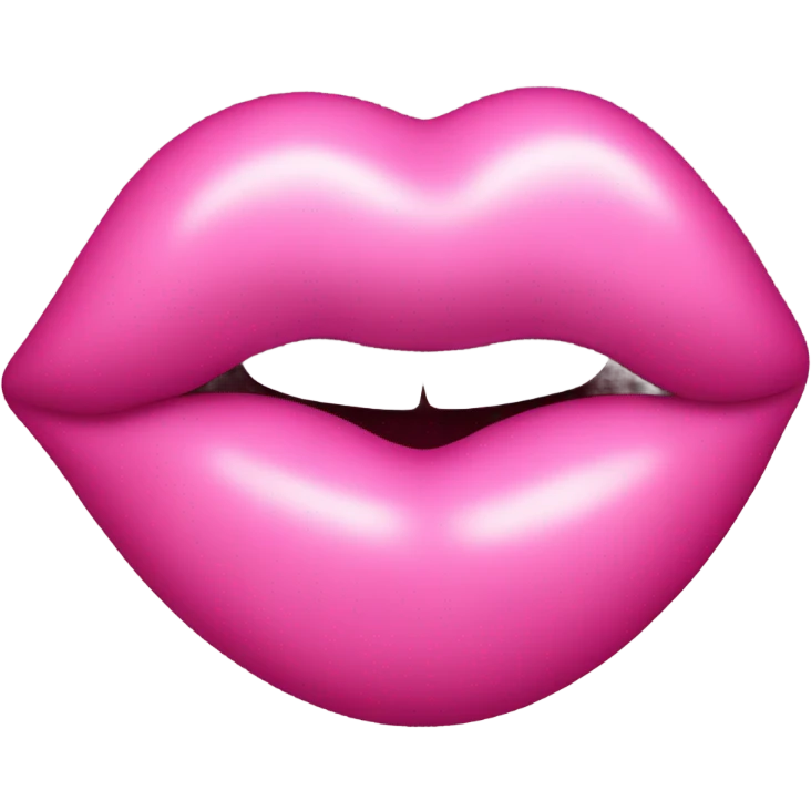 Pink kiss emoji
