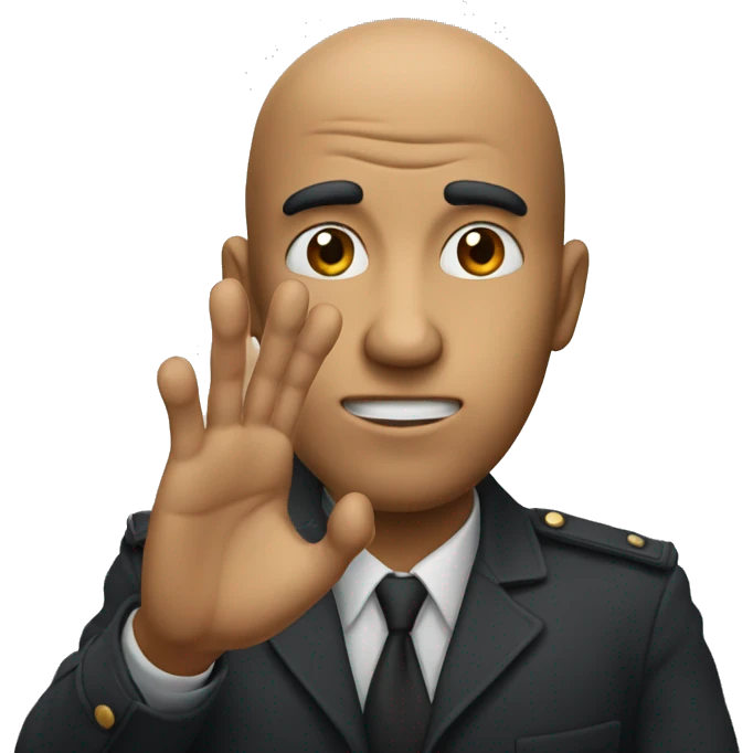 deceive face with a hand front of  emoji