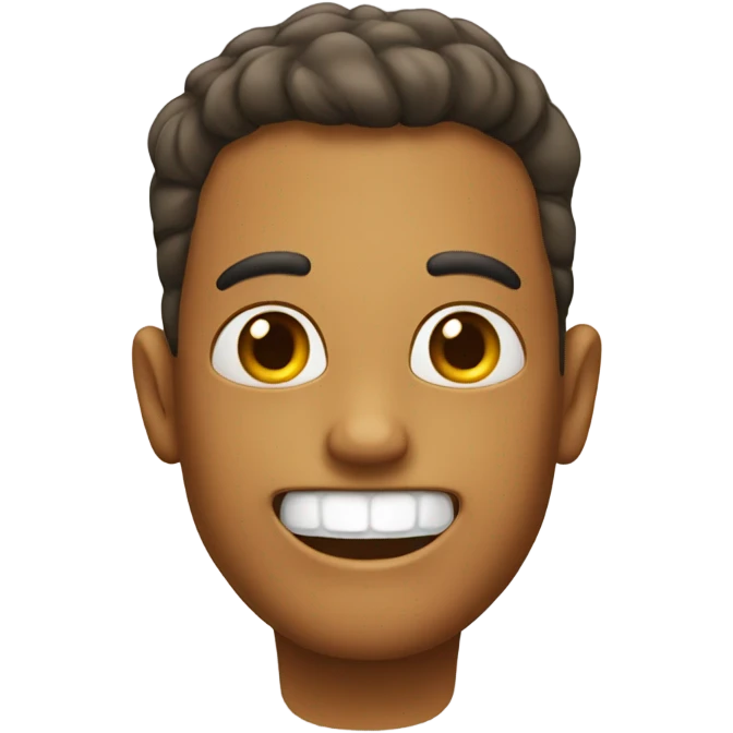 Emoji with cheezy smile emoji