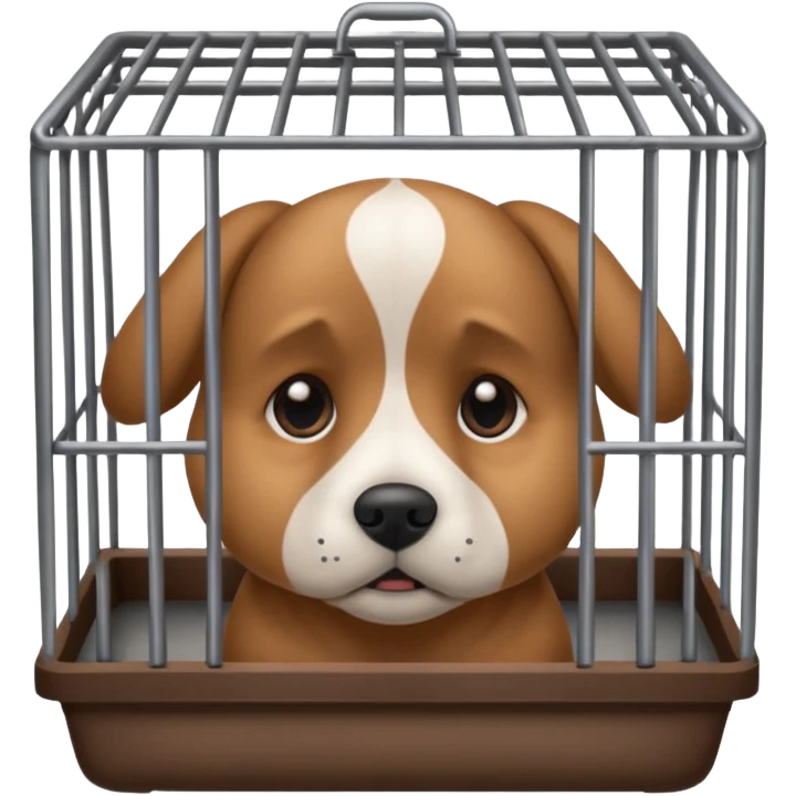 dog in dog cage emoji