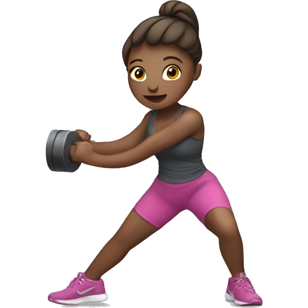 Girl working out emoji