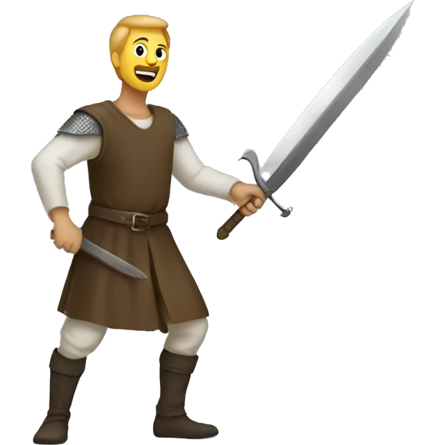 dagger guy throwing medieval emoji