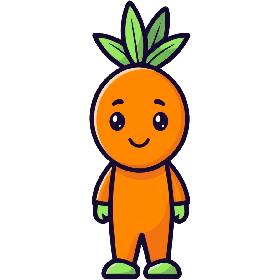 Orange man who looks like a carrot emoji