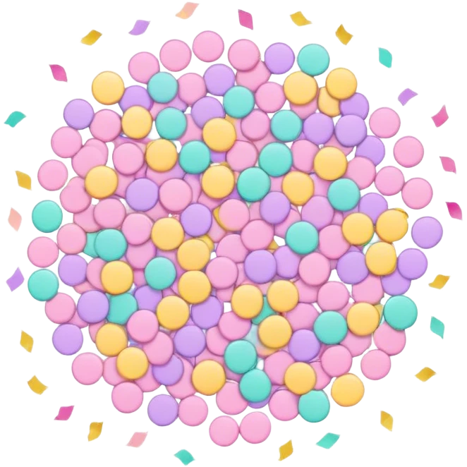 pastel Confetti floater emoji
