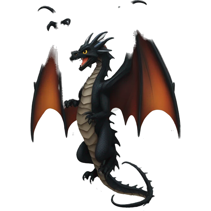 black dragon wings emoji