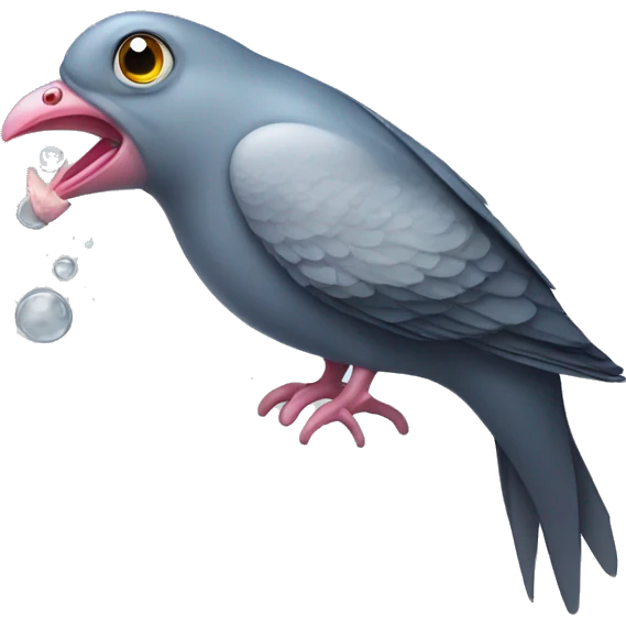 fish with a pigeon head emoji
