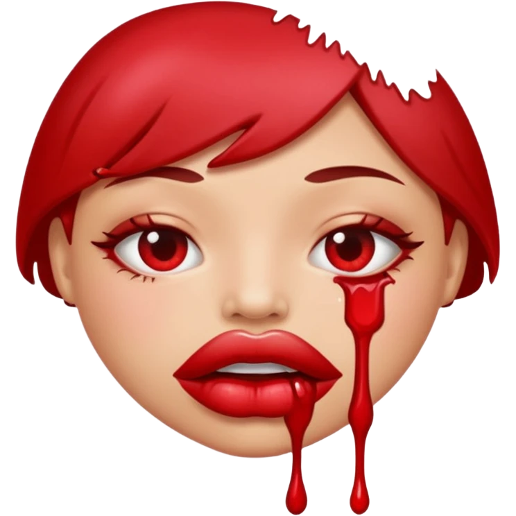 bleeding lips emoji