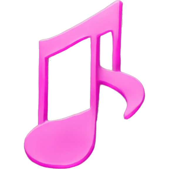 Pink music notes emoji