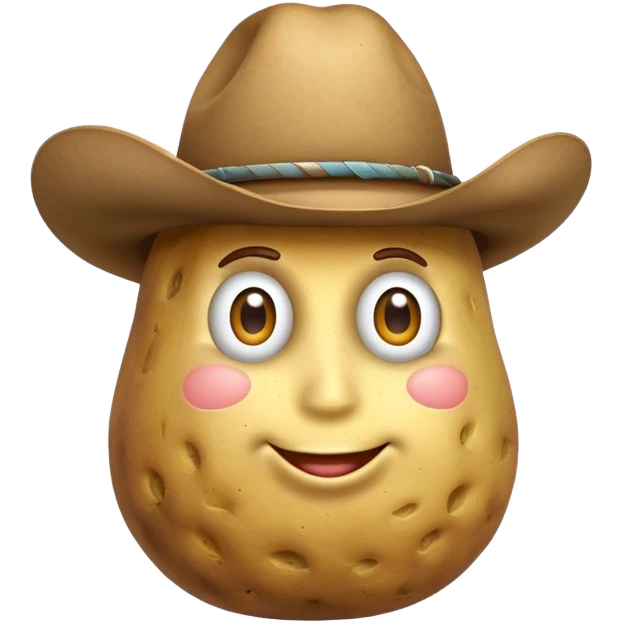 A potato wearing cowboy hat  emoji
