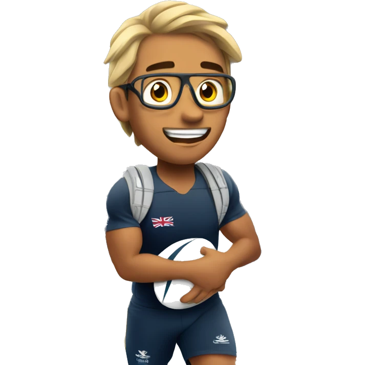 exited rugby player going on plane emoji