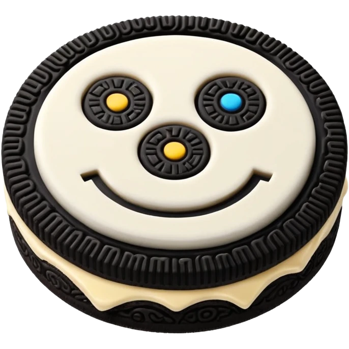 A geometry dash (the game) themed oreo emoji