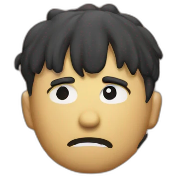 Sad emoji that looks like Guts from Berserk emoji