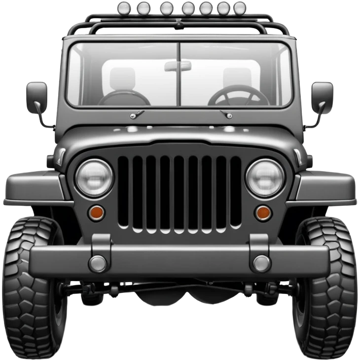 Off-road Willy Jeep front drawing emoji