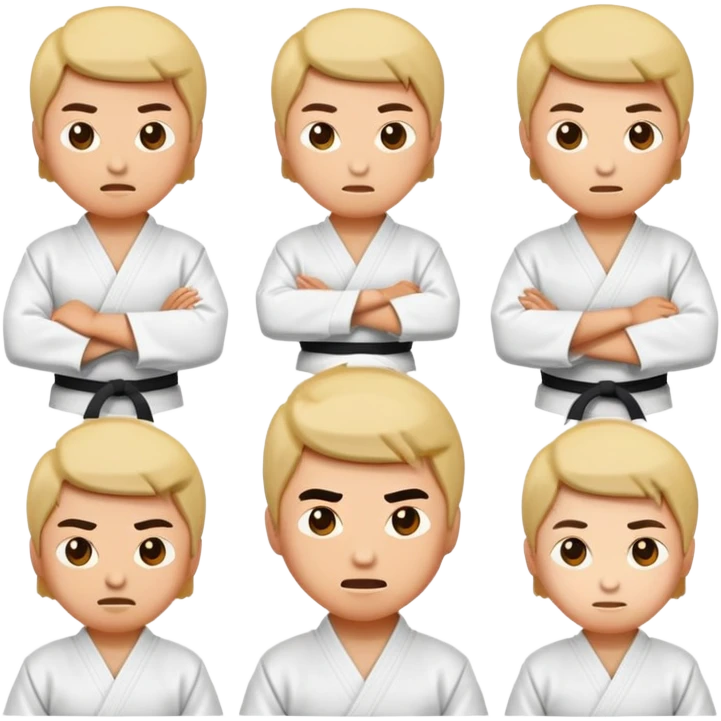 Каратист и все реакции какие есть в классическом эмодзи  emoji