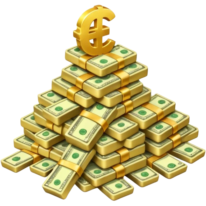 money in a glitter $  emoji