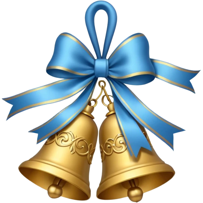 Christmas bells with light blue details emoji