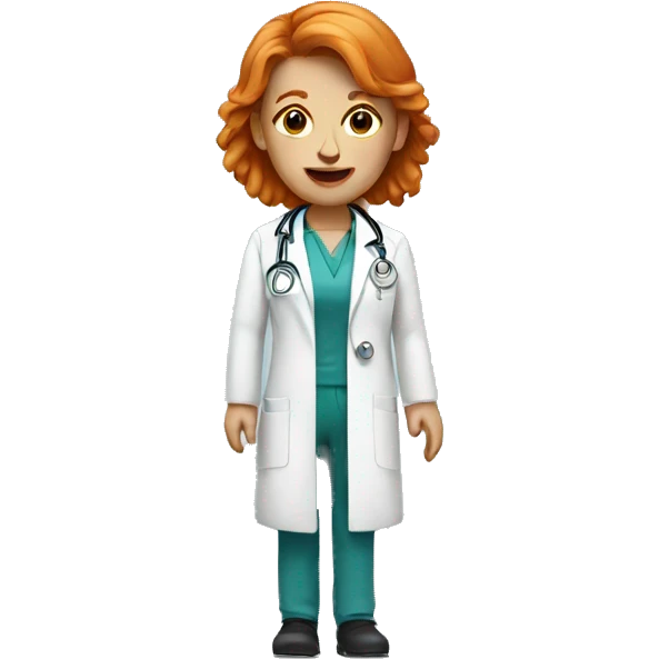 doctor ginger woman emoji