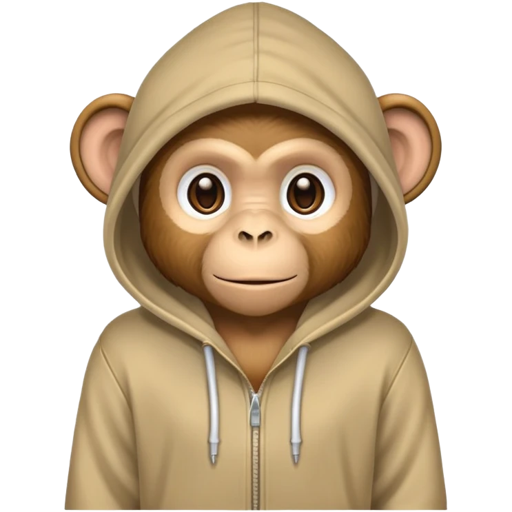 Monkey wearing a hoodie  emoji