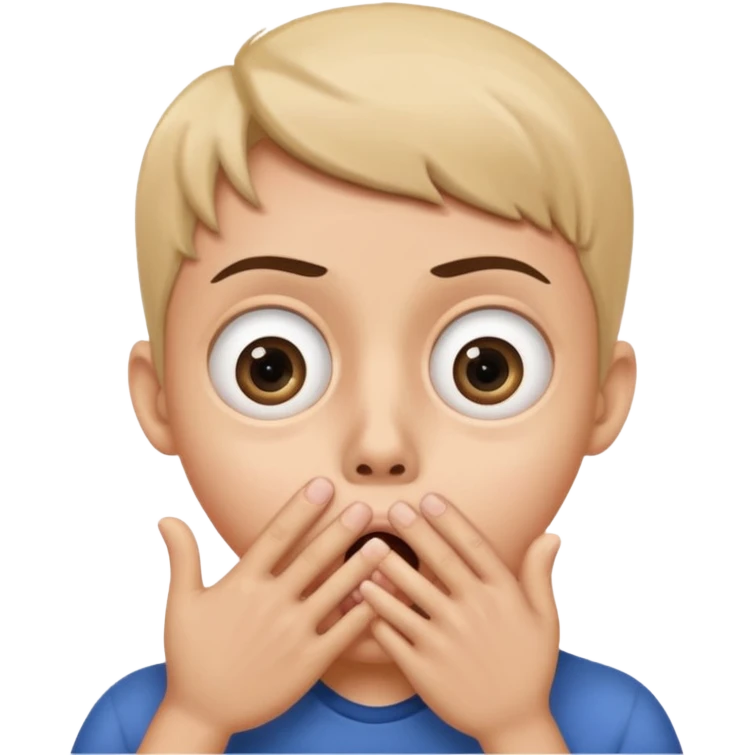 Shocked with hand over mouth with large eyes emoji