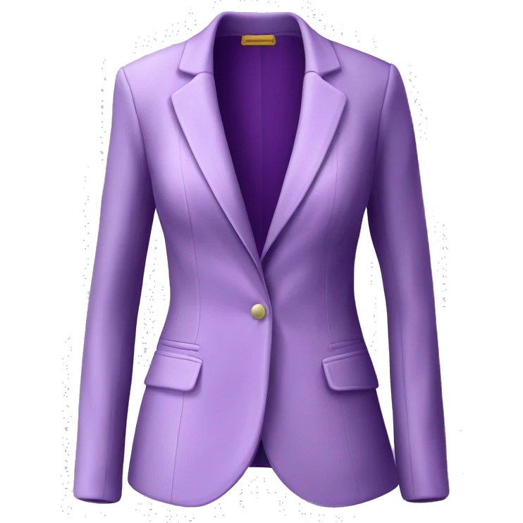 Realistic isolated open lavender velvet feminine fashion blazer jacket. emoji