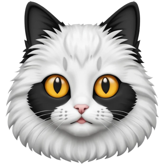 Cat black and White  emoji