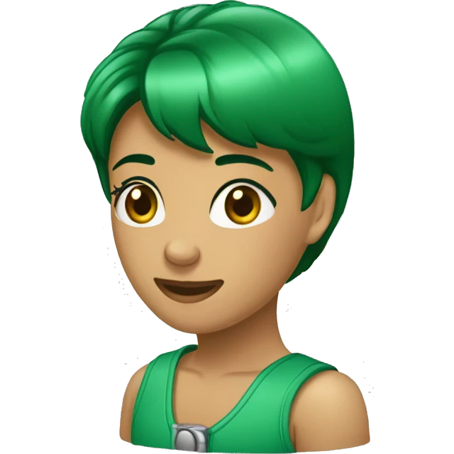 Девушка блондинка, с зелеными глазами работает графическим дизайнером  emoji