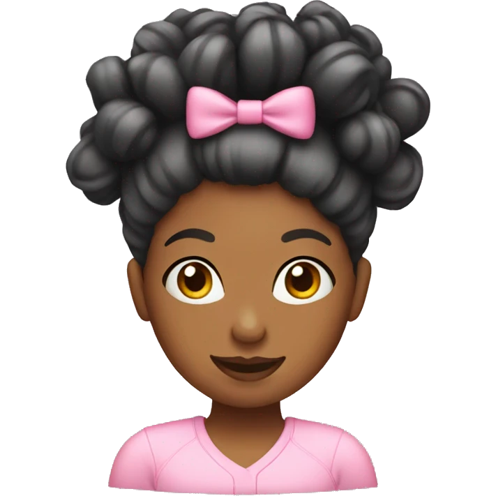 Girl with hair rollers in her hair emoji