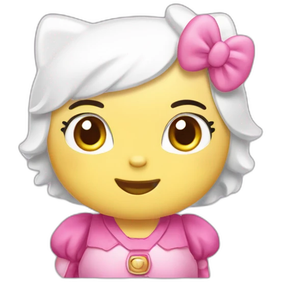 Gülen Hello kitty emoji