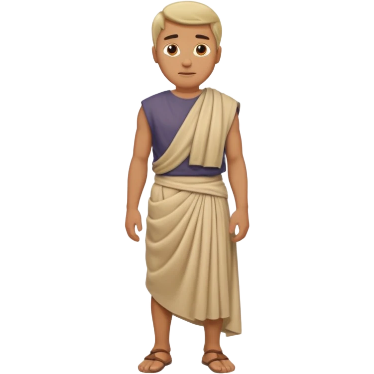 beige ancient male skirt cloth isolated emoji