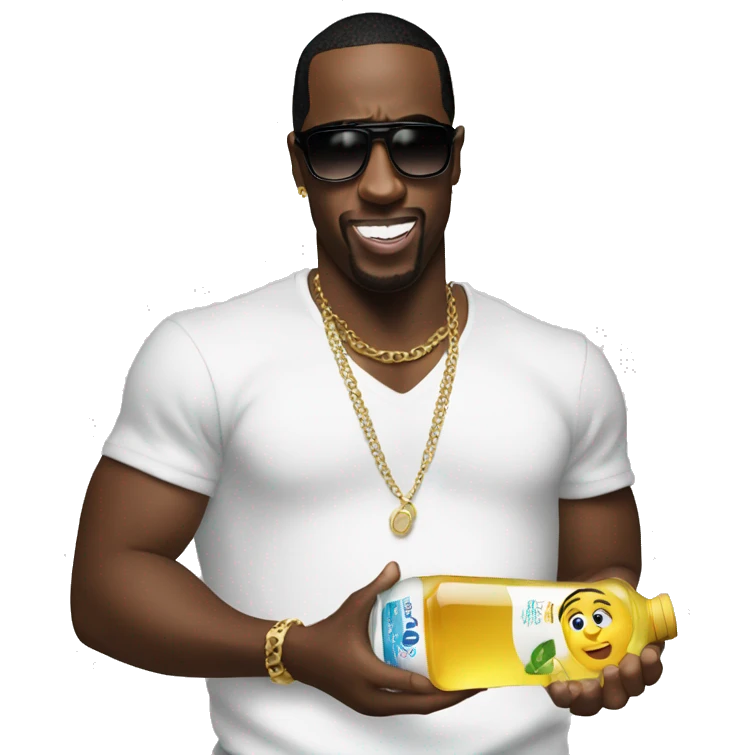 P diddy holding baby oil emoji