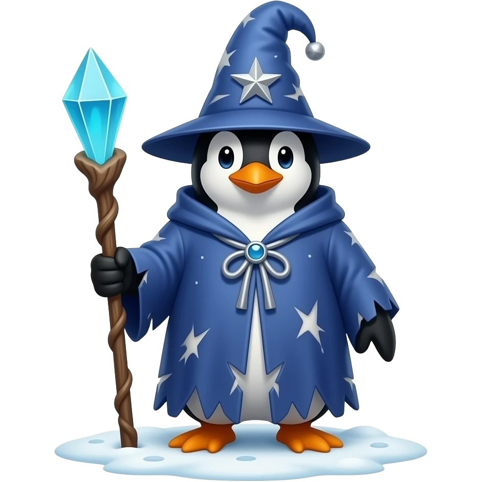 Penguin Wizard emoji
