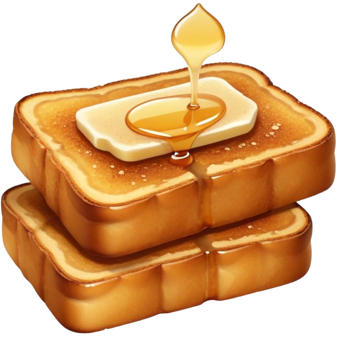 torrijas, Spanish Easter dessert, bread slices soaked in milk and honey, fried and topped with cinnamon sugar emoji