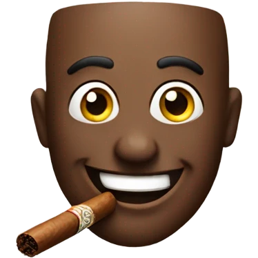 Happy face with cigar emoji