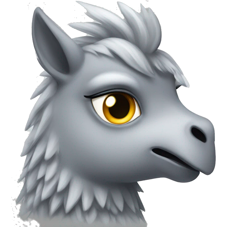 Light grey hippogriff emoji