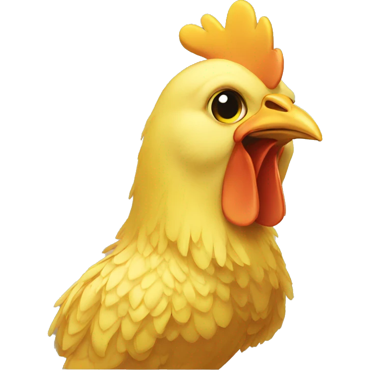 Yellow chicken emoji