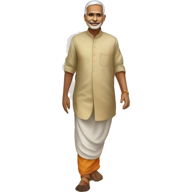 Show the shoes walking on a path that morphs from traditional to modern India, symbolizing progress and heritage. emoji