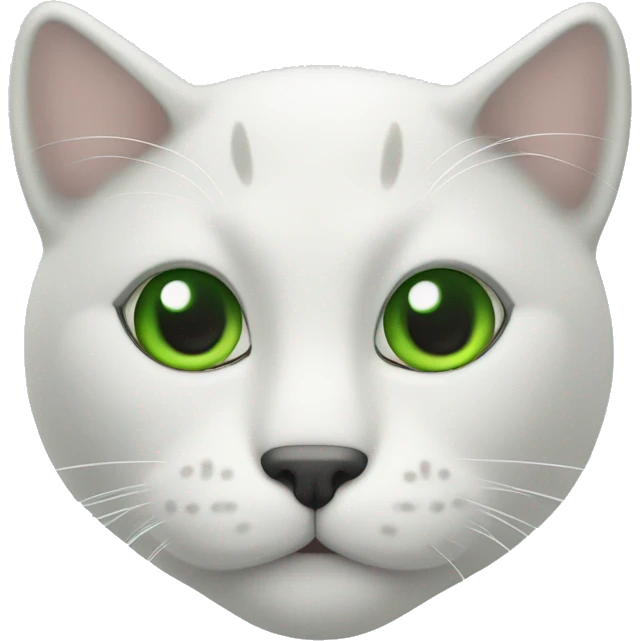 Gato blanco con ojos verdes y pelaje largo  emoji