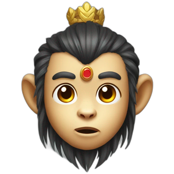 cutie cartoon MONKEY KING only head emoji