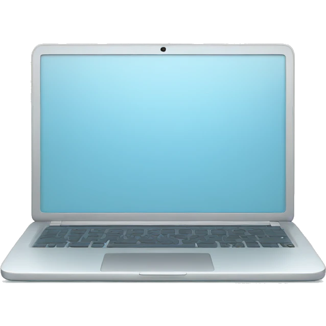 pale blue laptop emoji