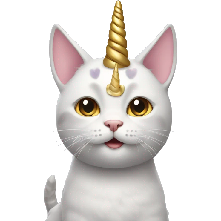 Cat with a unicorn horn emoji