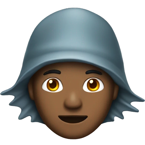 man with shark hat emoji