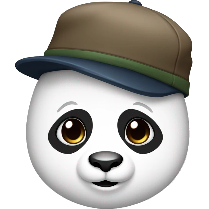 Panda wearing a cap emoji