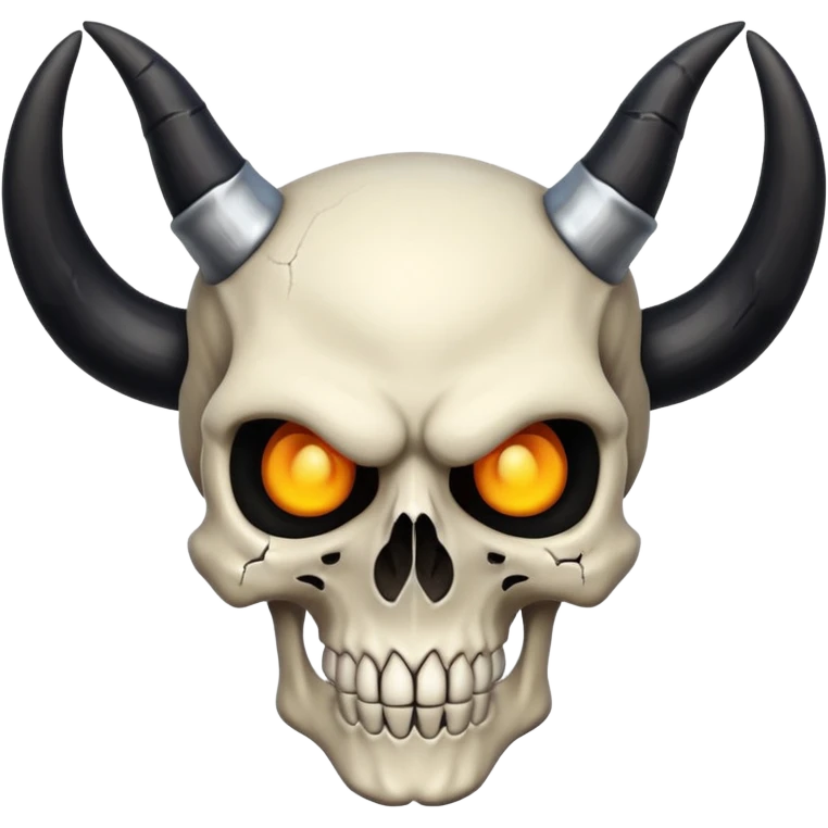 Naughty evil skull emoji