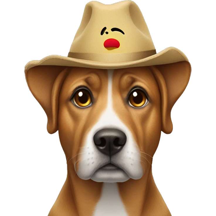Dog hat on a man emoji
