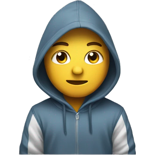 A star wearing a hoodie  emoji