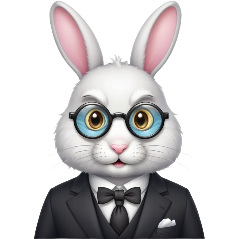 easter bunny with a monacl emoji