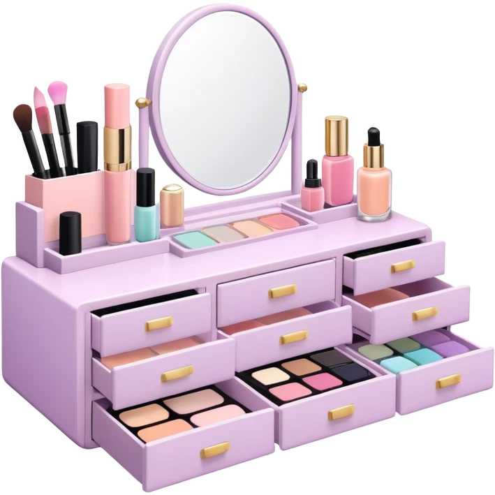Makeup vanity aesthetic emoji