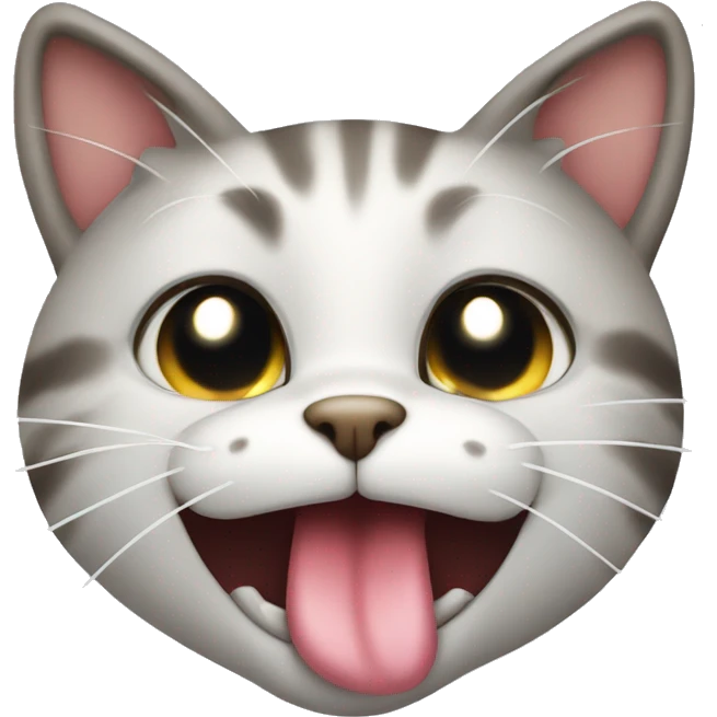 Cat lip biting  emoji
