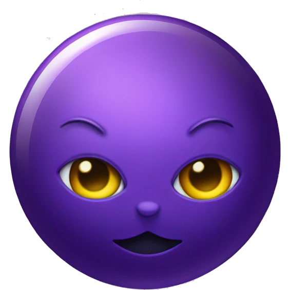 Purple sparkling Saturn planet with purple cat ears and no face  emoji